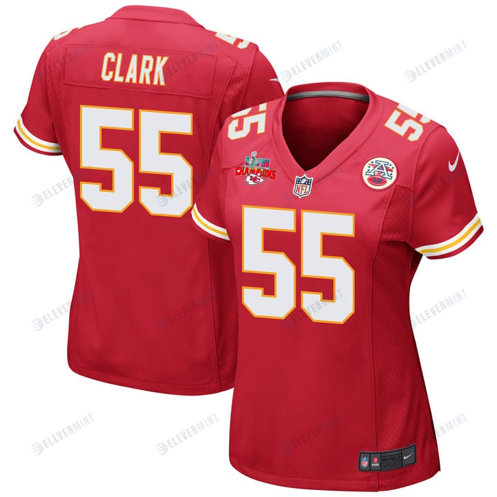 Nike Kansas City Chiefs No55 Frank Clark Red Team Color Women's Super Bowl LV Bound Stitched NFL Vapor Untouchable Limited Jersey